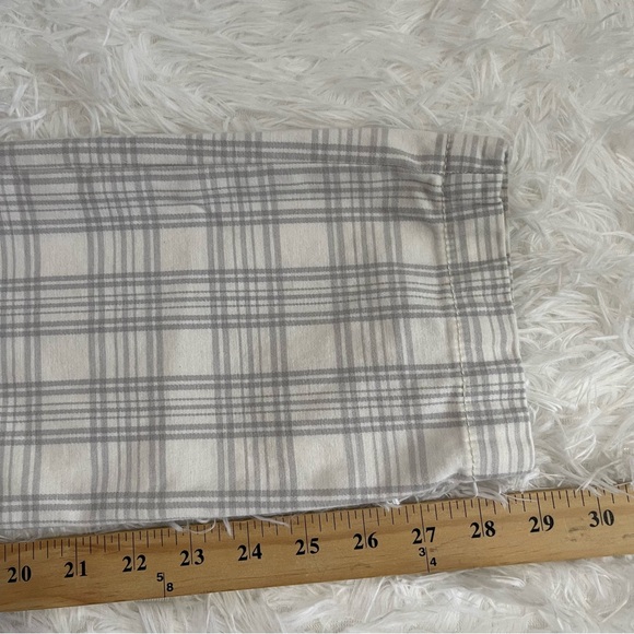 Anthropologie Pilcro and The Letterpress Womens Plaid Pants Size 27 Gray Pockets - Picture 10 of 12